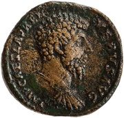 Sestertius - Lucius Verus FORT RED TR POT III COS II S C; Fortuna obverse image