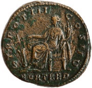 Sestertius - Lucius Verus FORT RED TR POT III COS II S C; Fortuna, Rome, 162-163 reverse image