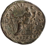 Sestertius - Lucius Verus FORT RED TR POT III COS II S C; Fortuna, Rome, 162-163 reverse image