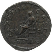 Sestertius - Lucius Verus FORT RED TR POT III COS II S C; Fortuna, Rome, 162-163 reverse image
