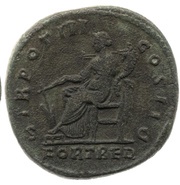 Sestertius - Lucius Verus FORT RED TR POT III COS II S C; Fortuna, Rome, 162-163 reverse image