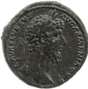 Sestertius - Lucius Verus VICT AVG TR P IIII IMP II COS II S C; Victory and Armenia obverse image