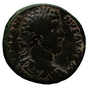 Sestertius - Marcus Aurelius TR P XVIII IMP II COS III S C; Minerva obverse image