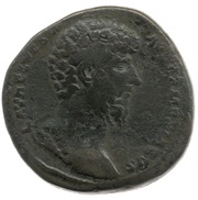Sestertius - Lucius Verus and Sohaemus of Armenia TR P IIII IMP II COS II S C REX ARMEN DAT obverse image
