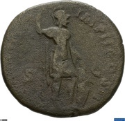 Sestertius - Lucius Verus TR P IIII IMP II COS II S C; Mars, Rome, 163-164 reverse image