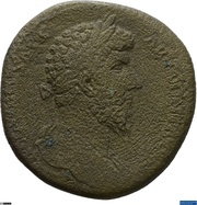 Sestertius - Lucius Verus TR P IIII IMP II COS II S C; Mars obverse image