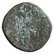 Sestertius - Marcus Aurelius TR POT XIX IMP II COS III S C; Providentia, Rome, 164-165 reverse image