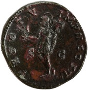 Sestertius - Lucius Verus TR POT V IMP II COS II S C; Roma and Victory, Rome, 164-165 reverse image