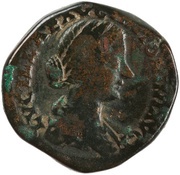 Sestertius - Lucilla DIANA LVCIFERA S C; Diana obverse image