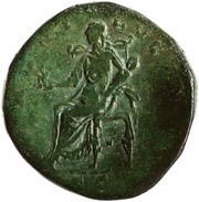 Sestertius - Lucilla IVNONI LVCINAE S C; Juno, Rome, 164-169 reverse image
