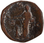 Sestertius - Lucilla PIETAS S C; Pietas, Rome, 164-169 reverse image