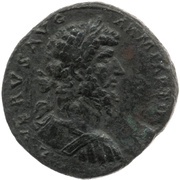 Sestertius - Lucius Verus TR POT V IMP III COS II S C obverse image