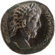 Sestertius - Marcus Aurelius TR POT XX IMP III COS III S C; Providentia obverse image