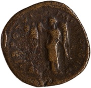 Sestertius - Lucius Verus TR POT VI IMP III COS II S C; Victory, Rome, 165-166 reverse image