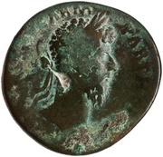 Sestertius - Lucius Verus TR POT VI IMP III COS II S C obverse image