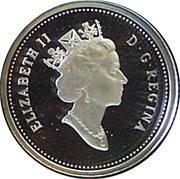 10 Cents - Elizabeth II 3rd portrait; Silver Proof Issue obverse image