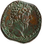 Sestertius - Marcus Aurelius TR POT XX IMP IIII COS III S C; Victory obverse image