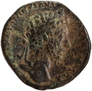 Sestertius - Marcus Aurelius TR POT XX IMP IIII COS III S C; Victory obverse image