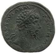 Sestertius - Lucius Verus TR POT VI IMP IIII COS II S C; Victory obverse image
