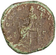 Sestertius - Marcus Aurelius TR POT XXII IMP V COS III S C; Aequitas, Rome, 168 reverse image