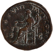 Sestertius - Lucius Verus TR POT VIII IMP V COS III S C; Aequitas, Rome, 168 reverse image