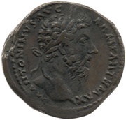 Sestertius - Marcus Aurelius TR POT XXIII IMP V COS III S C FORT RED; Fortuna obverse image