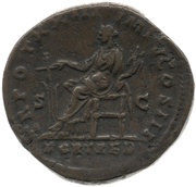 Sestertius - Marcus Aurelius TR POT XXIII IMP V COS III S C FORT RED; Fortuna, Rome, 168-169 reverse image