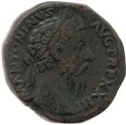 Sestertius - Marcus Aurelius PROFECTIO AVG COS III SC obverse image