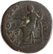 Sestertius - Marcus Aurelius TR POT XXIII IMP V COS III S C; Aequitas, Rome, 168-169 reverse image