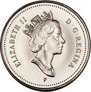 10 Cents - Elizabeth II 3rd portrait; plated obverse image