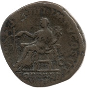 Sestertius - Lucius Verus TR POT VIIII IMP V COS III S C FORT RED; Fortuna, Rome, 168-169 reverse image