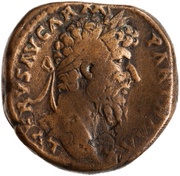 Sestertius - Lucius Verus TR POT VIIII IMP V COS III S C; Aequitas obverse image