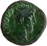 Sestertius - Lucius Verus Divus and Lucius Verus CONSECRATIO S C obverse image