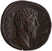 Sestertius - Lucius Verus DIvus and Lucius Verus CONSECRATIO S C obverse image