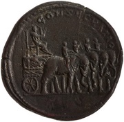 Sestertius - Lucius Verus DIvus and Lucius Verus CONSECRATIO S C, Rome, 169 reverse image