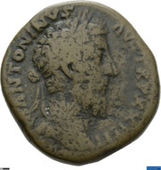 Sestertius - Marcus Aurelius ADLOCVT AVG S C COS III obverse image