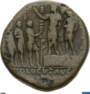 Sestertius - Marcus Aurelius ADLOCVT AVG S C COS III, Rome, 169-170 reverse image