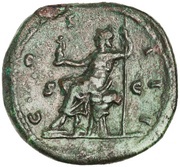 Sestertius - Marcus Aurelius COS III S C; Roma and Victory, Rome, 170-171 reverse image