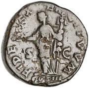 Sestertius - Marcus Aurelius FIDES EXERCITVVM COS III S C; Fides and Victory, Rome, 170-171 reverse image
