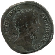 Sestertius - Marcus Aurelius GERMANIA SVBACTA IMP VI COS III S C; Germania obverse image
