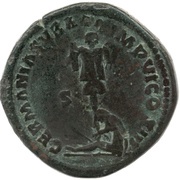 Sestertius - Marcus Aurelius GERMANIA SVBACTA IMP VI COS III S C; Germania, Rome, 171-172 reverse image
