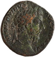 Sestertius - Marcus Aurelius IMP VI COS III S C; Roma obverse image