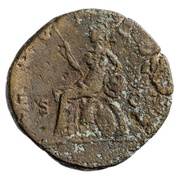 Sestertius - Marcus Aurelius IMP VI COS III S C; Roma, Rome, 171-172 reverse image