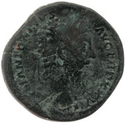 Sestertius - Marcus Aurelius GERMANIA SVBACTA IMP VI COS III S C; Germania obverse image