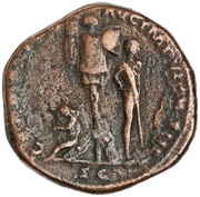 Sestertius - Marcus Aurelius GERMANICO AVG IMP VI COS III S C, Rome, 172-173 reverse image