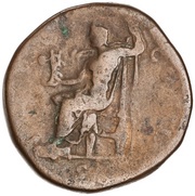 Sestertius - Marcus Aurelius IMP VI COS III S C; Jupiter, Rome, 172-173 reverse image