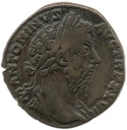 Sestertius - Marcus Aurelius IMP VI COS III S C; Roma obverse image