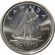 10 Cents - Elizabeth II 4th portrait reverse image