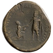 Sestertius - Marcus Aurelius RESTITVTORI ITALIAE IMP VI COS III S C; Italia, Rome, 172-173 reverse image