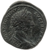 Sestertius - Marcus Aurelius RESTITVTORI ITALIAE IMP VI COS III S C; Italia obverse image